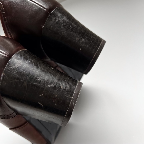 Naturalizer Safara Brown Heel Oxford Lace Up Loafer Bootie Academia Women’s 8 - Picture 5 of 12